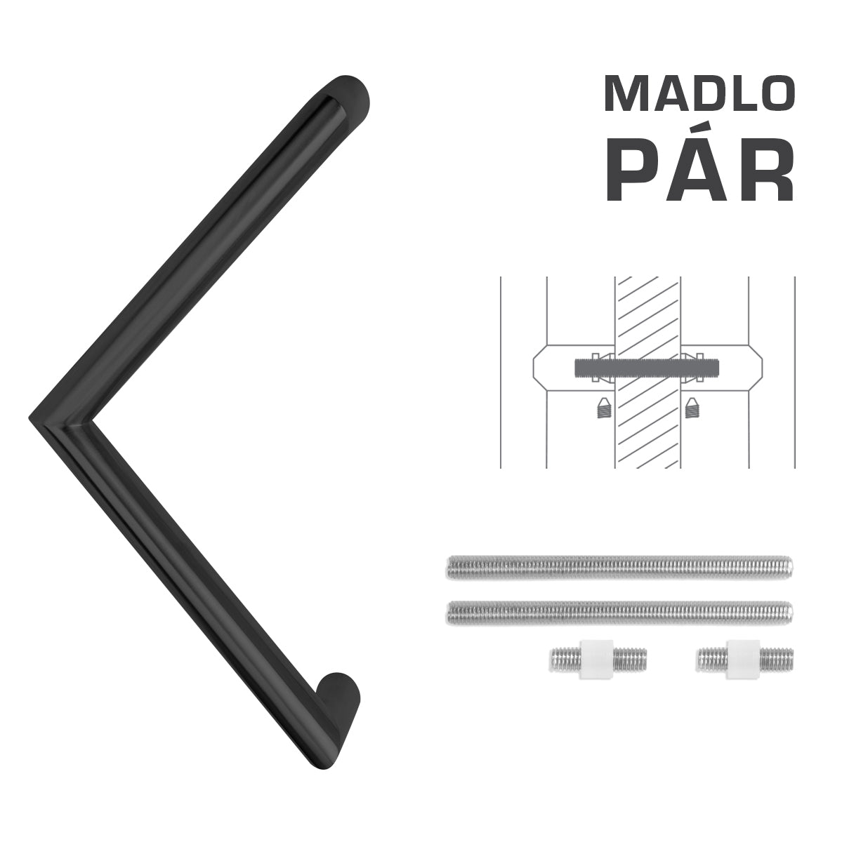 FT - HANDLE code K14 â‚¬Å¡Â¬Â¹Ã†â€™Â¦ 30 mm UN pair - Round off-set handles