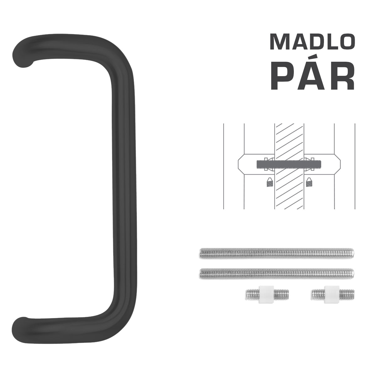 FT - HANDLE code K38 â‚¬Å¡Â¬Â¹Ã†â€™Â¦ 32 mm UN pair - Round off-set handles