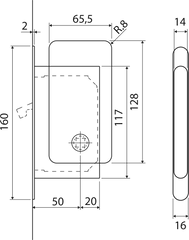 AGB - Set for sliding doors WAVE - HR PZ - shells and handles for sliding doors