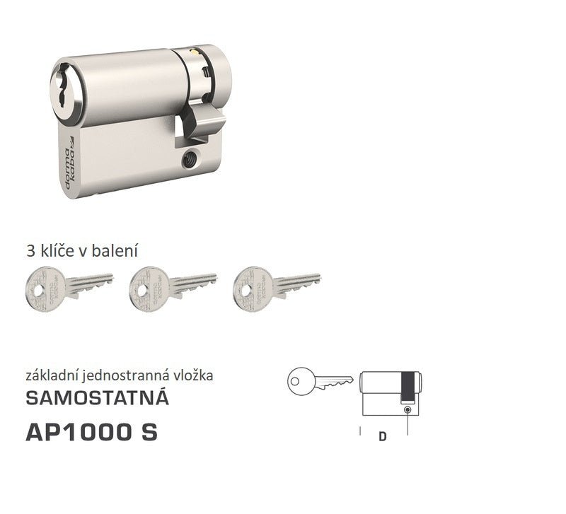 DORMAKABA DK - AP1000 S single-sided - Separate construction inserts