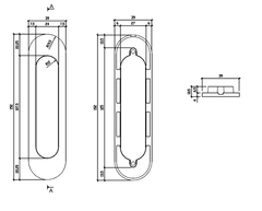 AT - Shell - 7040 - Shells and handles for sliding wooden doors