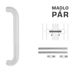 FT - HANDLE code K01 â‚¬Å¡Â¬Â¹Ã†â€™Â¦ 32 mm UN pair - Round straight handle