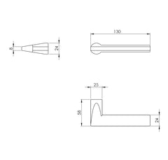 BORING - VERUM ITALY WC - ATLANTA - Minimalist handles without rosettes