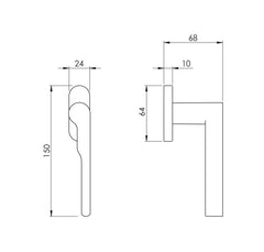 BORING - VERUM ITALY VM - DK - WIND - R - Oval handles for euro windows