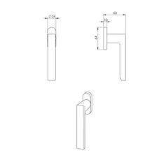 BORING - VERUM ITALY VM - DK - BAAR - R - Oval handles for euro windows