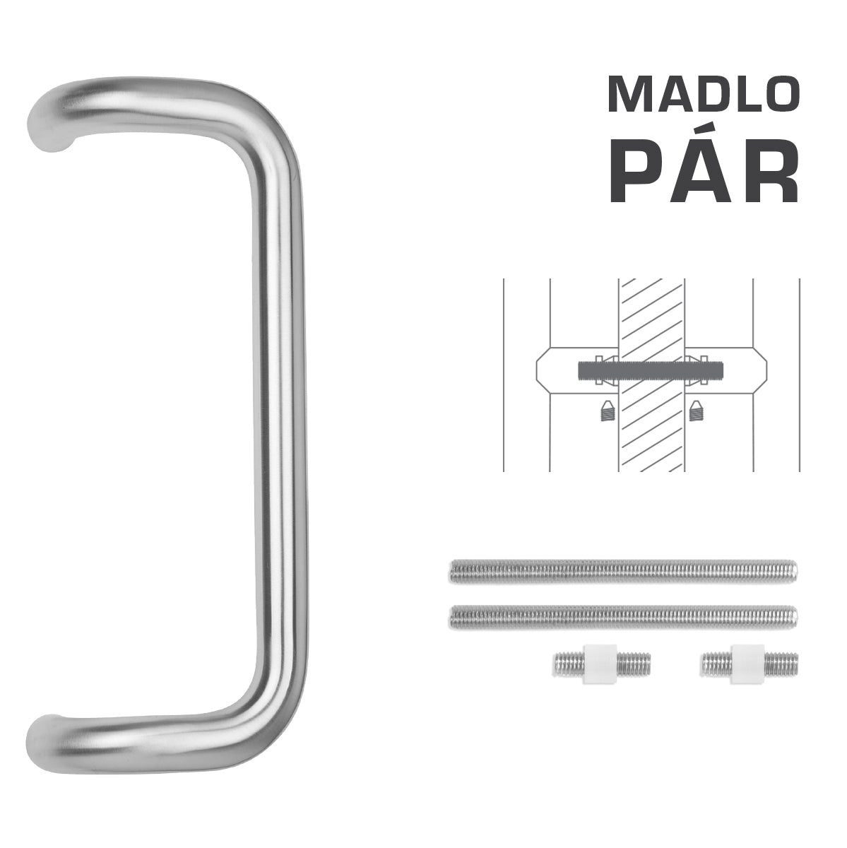 FT - HANDLE code K38 â‚¬Å¡Â¬Â¹Ã†â€™Â¦ 32 mm UN pair - Round off-set handles