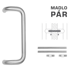 FT - HANDLE code K38 â‚¬Å¡Â¬Â¹Ã†â€™Â¦ 32 mm UN pair - Round off-set handles
