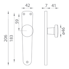 BA - BALL ON SHIELD 2200 - B - Straight balls on oval shields