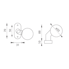 M.P MP - SPHERE POINTED Rosette - UOR