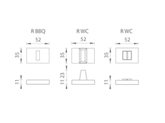 Tupai TI - ROZETA Square Rosette - RT