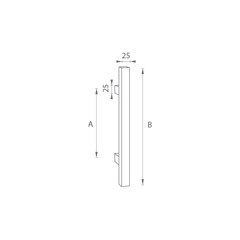 FT - HANDLE code K31 25x25 mm ST pc Door Handle