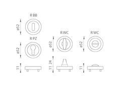 Tupai TI - ROZETA Round Rosette - R