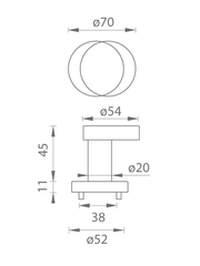 Tupai TI - SPHERE SPHERE Round Rosette - R 2273