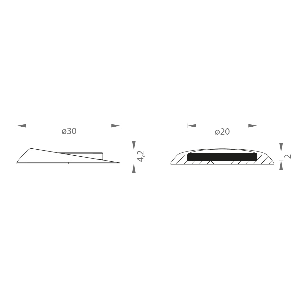 BORING - VERUM ITALY VM - Magnetic stopper invisible STOPPINO Open Model 2 - Magnetic door stops