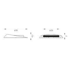 BORING - VERUM ITALY VM - Magnetic stopper invisible STOPPINO Open Model 2 - Magnetic door stops