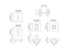 Tupai TI - ROZETA Square Rosette - HR