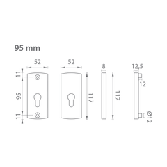 AXA - PRESTIGE ROSE Square Rosette