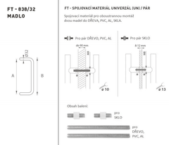 FT - HANDLE code K38 â‚¬Å¡Â¬Â¹Ã†â€™Â¦ 32 mm UN pair - Round off-set handles