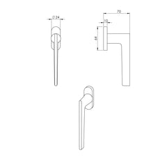BORING - VERUM ITALY VM - DK - LIEVE - R - Oval handles for euro windows