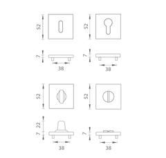 AS - ROSE Square Rosette - HR 7S