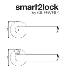 Griffwerk GK - JETTE CRYSTAL PIATTA S - R - S2L with locking - Handles on round rosettes