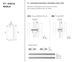 FT - HANDLE code K38 â‚¬Å¡Â¬Â¹Ã†â€™Â¦ 32 mm UN pair - Round off-set handles
