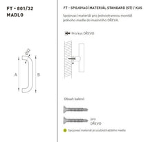 FT - HANDLE code K01 â‚¬Å¡Â¬Â¹Ã†â€™Â¦ 32 mm ST pc - Round straight handle