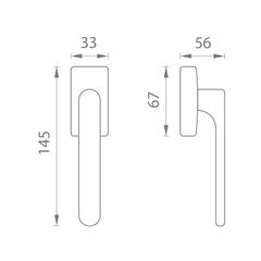 COLOMBO CB - DK - MOOD ONEQ - HR - Square handles for euro windows