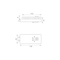 M.P MP - UNIQUE R8 - LOCK for glass doors - without rear opening - Locks for glass doors