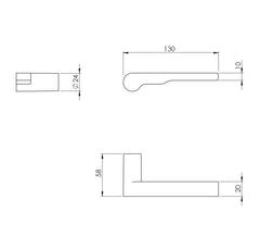 BORING - VERUM ITALY VM - WIND - Minimalist handles without rosettes