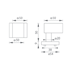 M.P MP - FIXED HANDLE offset Door Handle - HR