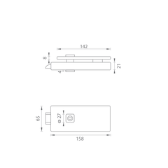 M.P MP - UNIQUE R8 - LOCK for glass doors - without front opening - Locks for glass doors