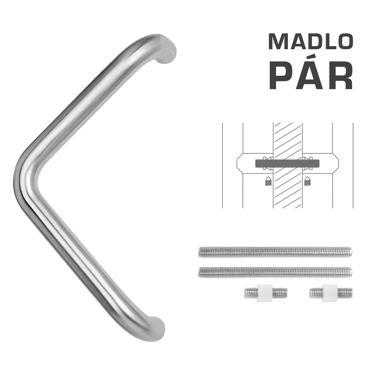 FT - HANDLE code K14T â‚¬Å¡Â¬Â¹Ã†â€™Â¦ 32 mm UN pair - Round off-set handles