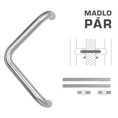 FT - HANDLE code K14T â‚¬Å¡Â¬Â¹Ã†â€™Â¦ 32 mm UN pair - Round off-set handles