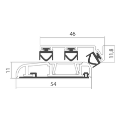 CO - 1375 ALUMINUM THRESHOLD WITH GASKET