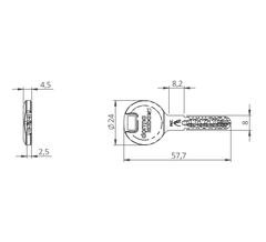 DORMAKABA DK - EXPERT cross US general key dimpled SMART KEY - EXPERT keys