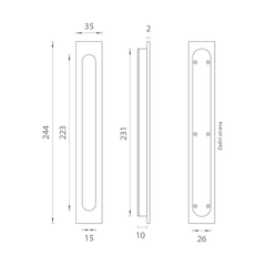 AS - Mussels - 239 - Shells and handles for sliding wooden doors