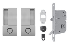 AGB - WAVE - HR WC sliding door set - shells and handles for sliding doors