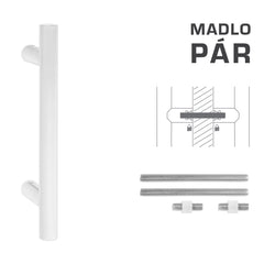 FT - HANDLE code K00 â‚¬Å¡Â¬Â¹Ã†â€™Â¦ 25 mm UN pair - Round straight handle