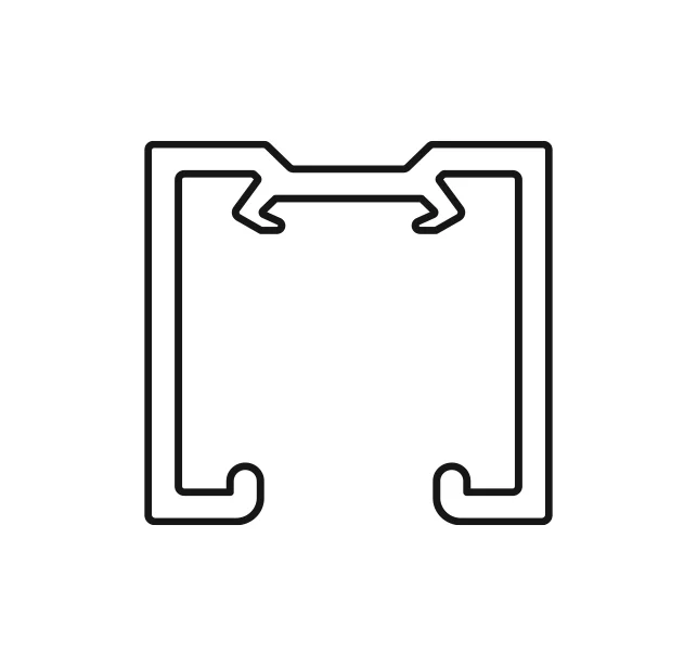 SC - Aluminum profile 100 SILENT up to 120 kg MB, ART.0196