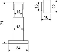 Richter Czech Magnetic stop RDS.050