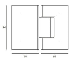 JNF - Glass hanger IN.05.308 - Horizontal hinges and hinges for glass doors