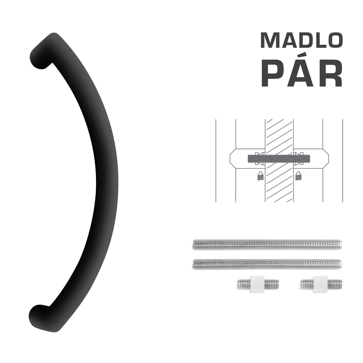FT - HANDLE code K39 â‚¬Å¡Â¬Â¹Ã†â€™Â¦ 32 mm UN pair - Round off-set handles