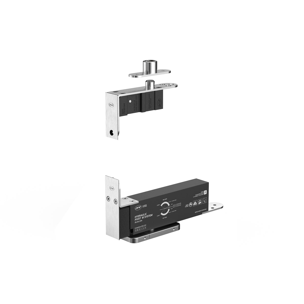 JNF - Hydraulic pivot IN.05.204 - Pivot hinges and hinges for wooden doors