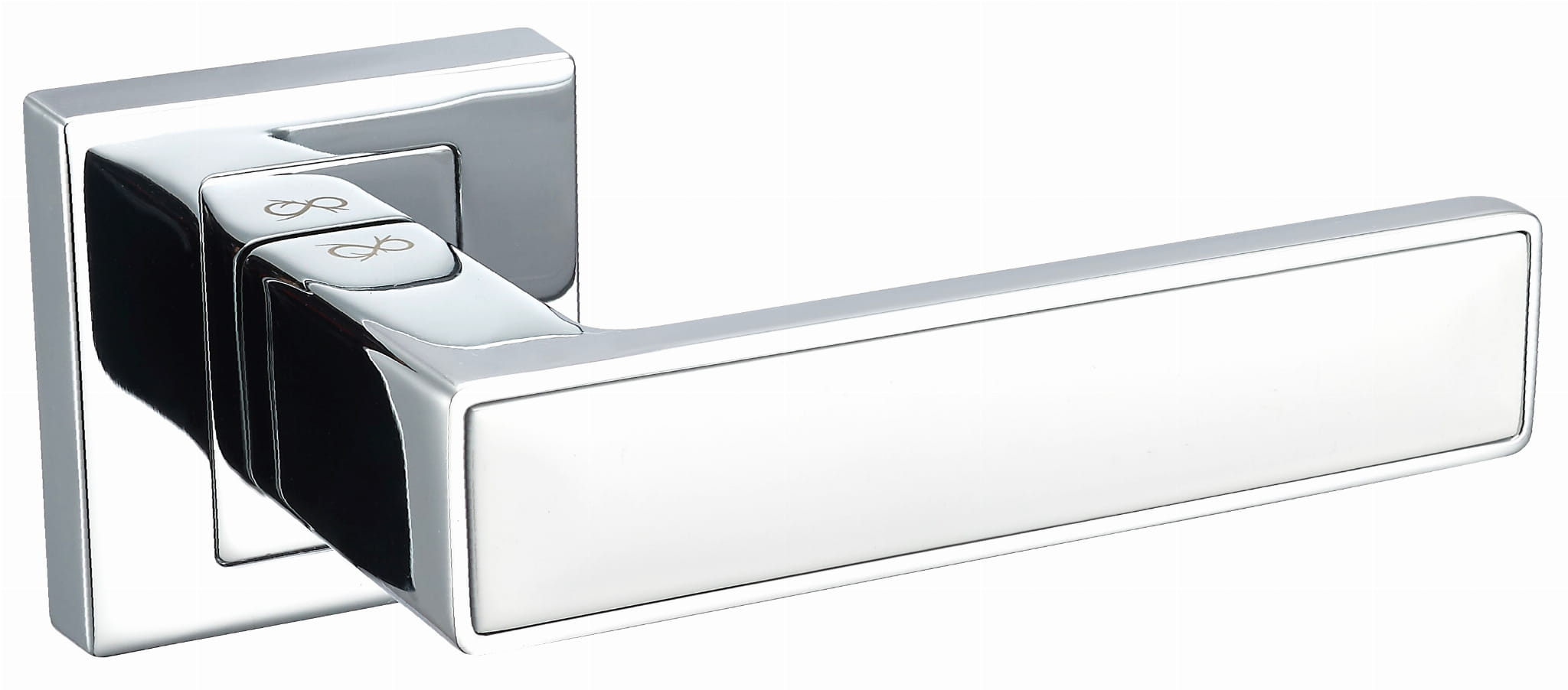 Infinity Line Concept KCK 700/800 Chrome/White - Door Handle on a Square Rose