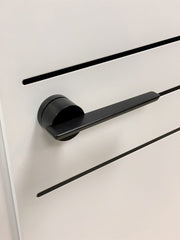 Gemello KGML B00 Black Door Handle on a Round Rose