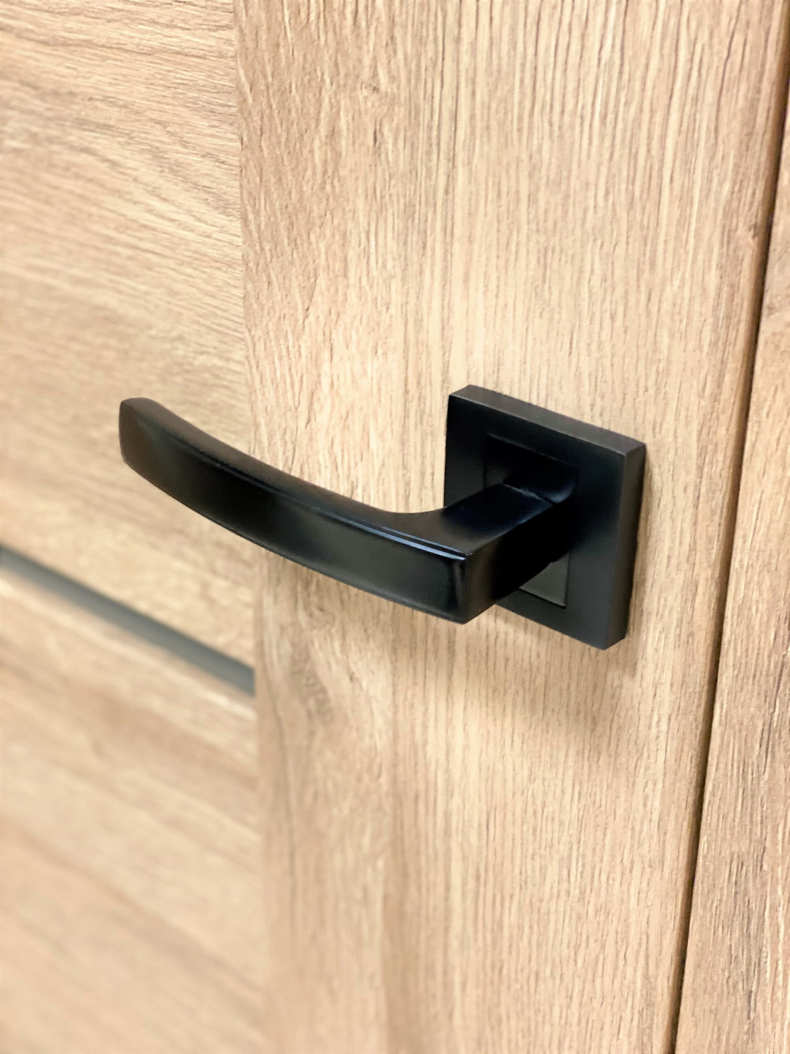 Infinity Line Hermes KHR B00 Black - Door Handle on a Square Rose