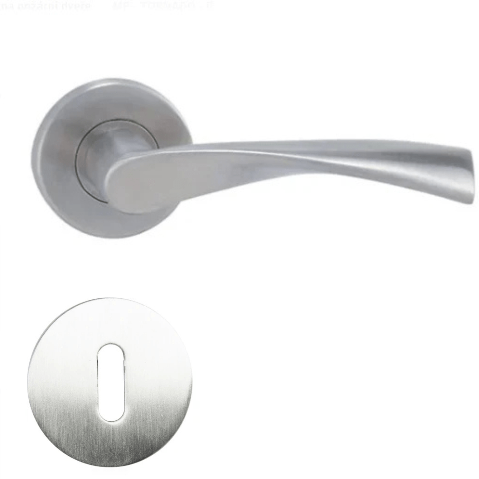 MP fittings Tornado R - Stainless Steel Door Handle on a Round Rose