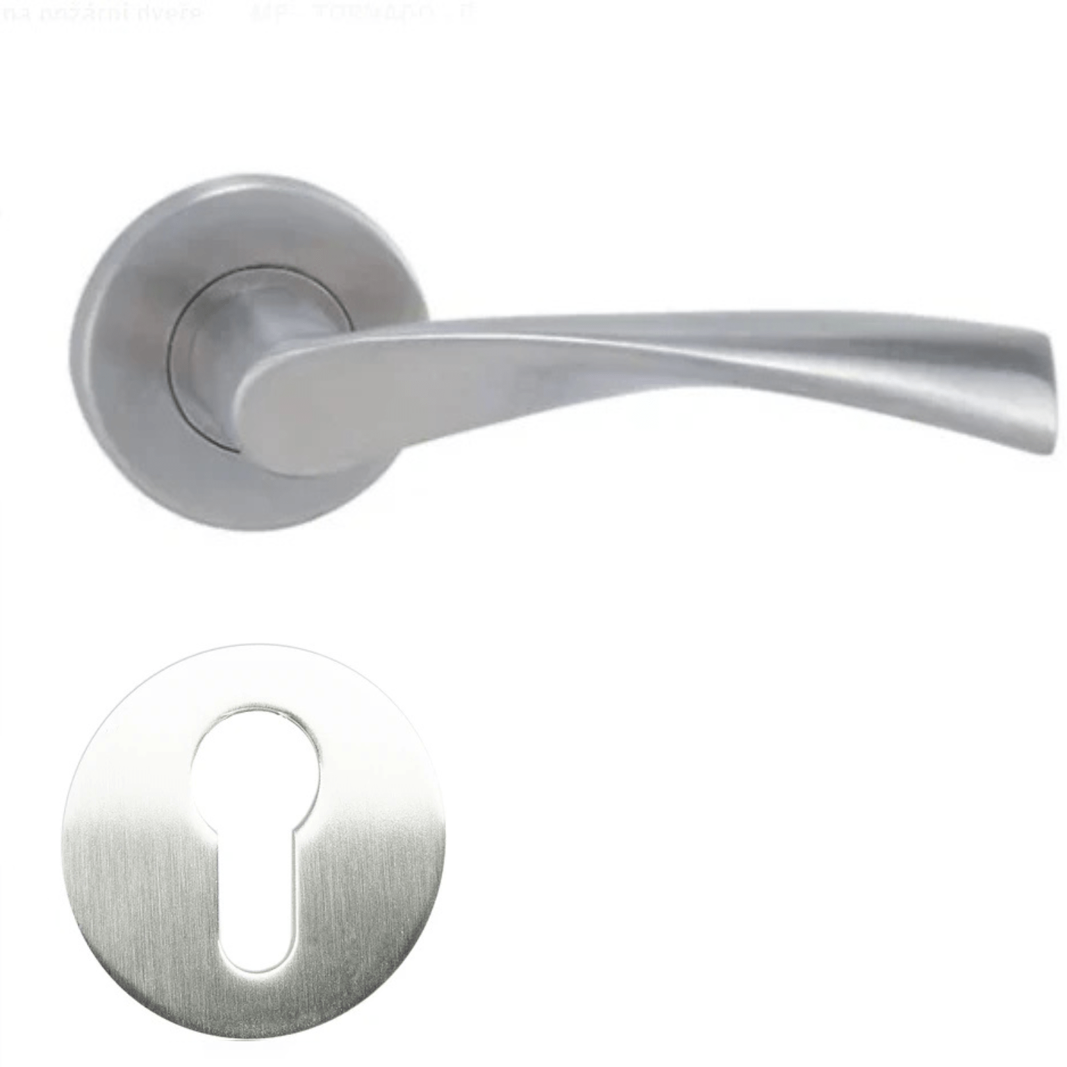 MP fittings Tornado R - Stainless Steel Door Handle on a Round Rose