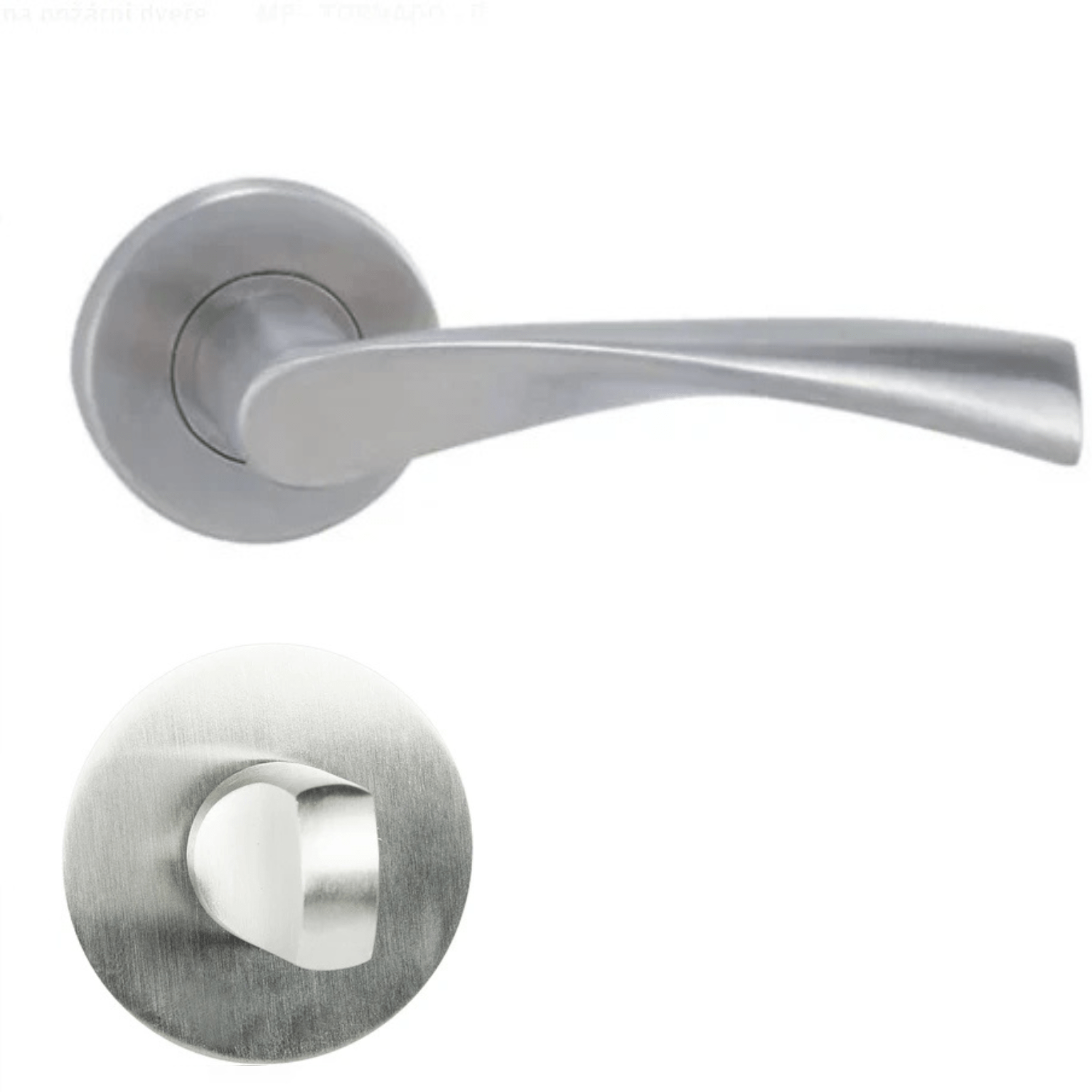 MP fittings Tornado R - Stainless Steel Door Handle on a Round Rose
